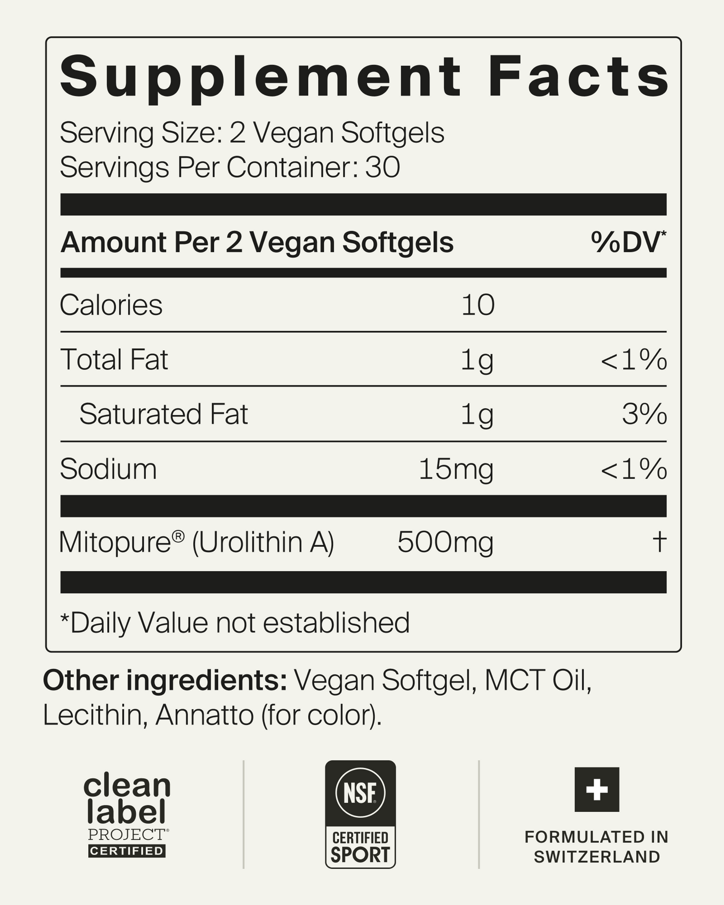 Mitopure Softgels Urolithin A
